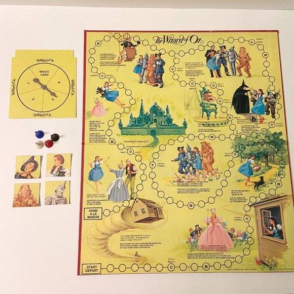 Vintage 1974 Wizard of Oz Board Game Cadaco Bilingual French Game Complete - Picture 7 of 12